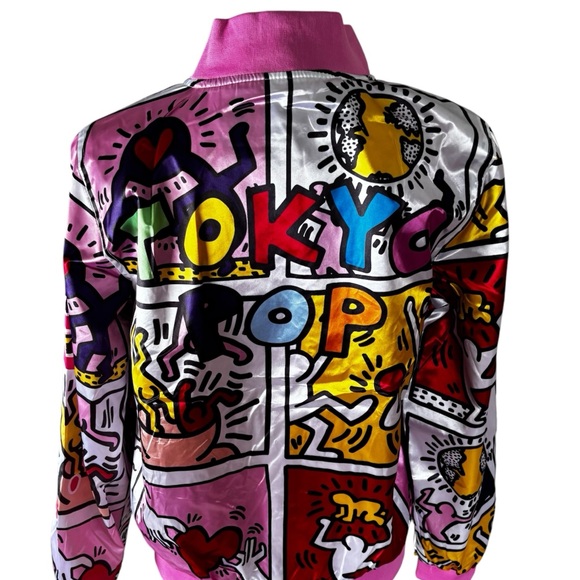 Members Only Vibrant Graphic Bomber Jacket - Picture 6 of 8